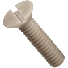 Ultem 2300 Machine Screw, Flat Head, Slotted Drive