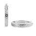 41Qb8gLy0 L. SL75  14K White Gold Diamond Cut Hoop Earrings