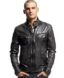 Mens Raging Black Leather Jacket