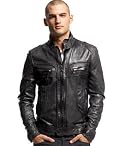 Mens Raging Black Leather Jacket