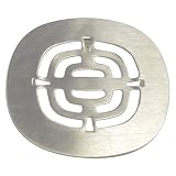 4-1/2 Satin Nickel Flat Snap-In Shower Drain Strainer