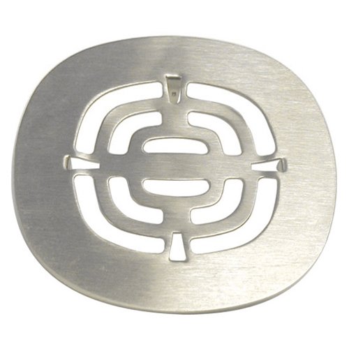 4-1/2 Satin Nickel Flat Snap-In Shower Drain Strainer