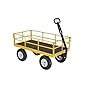 Gorilla Carts Heavy-Duty Steel Utility Cart with Removable Sides and 13" Tires with 1200 lb Capacity, Yellow