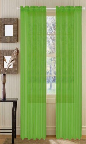 Asbury Elegant Voile Sheer Panel - 55"x84" (Lime Green)