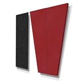 Auralex S3HTBlack/Red SonoSuede HT System with 8- 1 SonoSuede Trapiziodal Panels in Red and 4- 2 Corner Traps in Black; Psuedo-Suede Fabric
