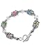 Vintage Like Sterling Silver Multicolor Swarovski Crystal 7.25" Bracelet With Toggle Clasp