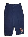 Alfred Dunner Color Revival Button Zip Up Denim Jean Capri