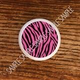 ZEBRAS ZEBRA STRIPES BLACK & HOT PINK DRAWER PULL KNOBS
