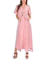 100% lino Vestido Lenny (Rosa)