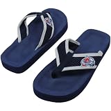 NHL Colorado Avalanche Unisex Basic Flip Flops - Navy Blue (Small)