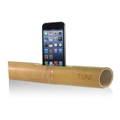 i-Beans iPhone 5S / iPhone 5 / iPhone4 / iPhone4S スタンド 携帯スタンド 卓上 スマートフォーン 簡易デスクトップスタンド 竹型 拡声機能搭載 収納ポケット付き(4386-1)