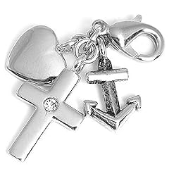Charms Anh�nger f�r Bettelarmband Anker; Herz und Kreuz