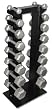 Hex Dumbbell Set- 8 Pairs; 3-25lb w/ Rack
