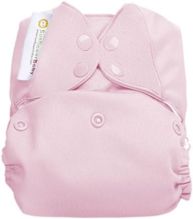SunflowerBaby Stay Dry One Size Solid Color Cloth Diaper, Pink