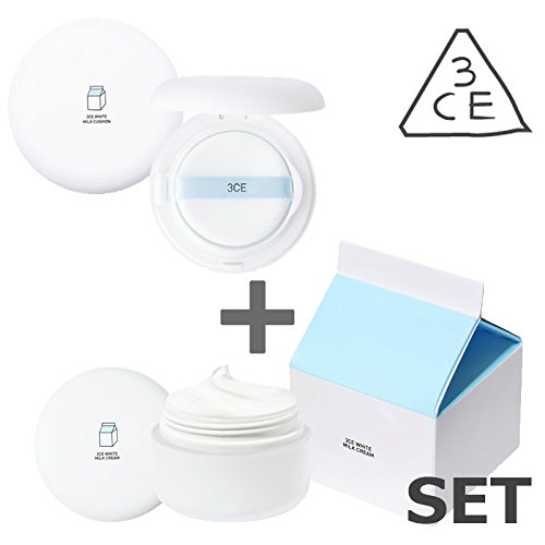 3CE White Milk Cream 50ml + 3CE White Milk Cushion 15g SPF50/PA+++ (SET)