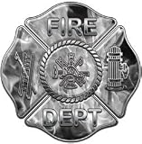 Firefighter Fire Department Decal Inferno Gray 4" Reflective