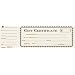 Adams Gift Certificate Book, Single Paper, 3.25 x 11 Inches, Cream, 25 Numbered Certificates (GFTBK1)