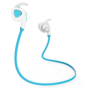GLCON GS-Q5 Mini Lightweight Sport Wireless Stereo Bluetooth Headset Headphones BT Earphone Earpiece Earbuds with Microphone Mic, A2DP, Noise Cancellation, Music Remote Control, for Bike Cycling, GYM, Running, Exercises of Apple iPhone 6 6 plus 5 5s 5c, i