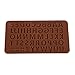 Ebake Alphabet Number and Symbol Silicone Mold for Chocolate, Jelly, Candy, Ice Cubes and Fondant Cake Decoration (Brown, set of 2)