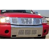 2004-2007 Nissan Titan, Armada VERTICAL Platinum Series Bumper - Pol. Aluminum CNC... by T-Rex Grilles