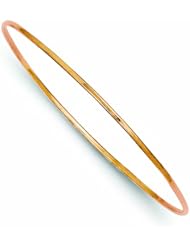 Genuine Rose-gold 1.5mm Rose Gold Slip-On Bangle Bracelet 1 Gram Of Gold 100% Satisfaction Guaranteed.
