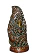 Ganesha Statue Sitting Ganesha in Conch Brass Figurine 9"