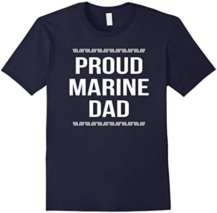 Men's Marines Proud Dad Tee Military Father Pride T-Shirt 3XL Navy