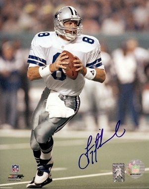 Troy Aikman Autographed/Hand Signed Dallas Cowboys 8x10 Photo Super Bowl XXVIII- Aikman Hologram