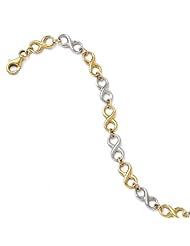 Leslies 14k Two-tone Polished Bracelet Length 7.25"