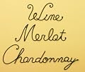Wrought Iron Wall Sculture ~ Wine Word Art, Set of 3 (Wine, Merlot, Chardonnay)