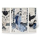The village of Yatsuhashi at Okasaki, from.. - Greeting Card (Pack of 2) - 7x5 inch - Art247 - Standard Size - Pack Of 2