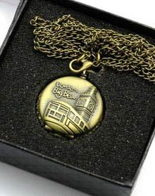 Fashion Fob Pocket Watch Quartz Watch London Big Ben Reloj De Bolsillo With Chain With Gift Box