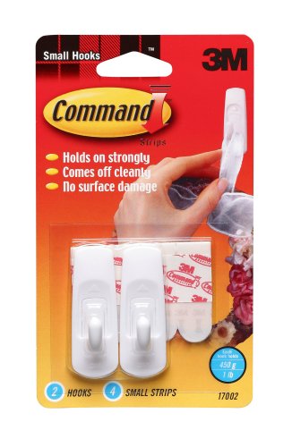 3M Command 17002 Small Hooks with Adhesive Strips