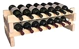 IMAGE OF 14 Bottle Scalloped Kitchen Wine Rack (2 - 7 Bottle Units - Ponderosa Pine)