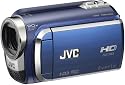 JVC GZ-HD300 AEU Full HD Hybrid-Camcorder (microSD, 60 GB Festplatte, 20-fach opt. Zoom, 6,9 cm (2,7 Zoll) Display) saphir-blau