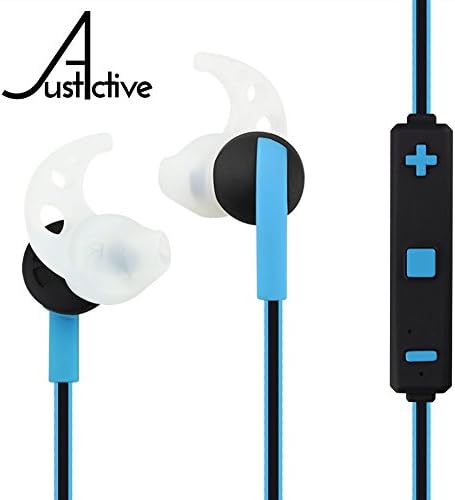 Just Active Best Bluetooth Headphones for Workout, Wireless Exercise Earbuds for Sports, Comfortable Secure in Ear Fit, MIC &amp; 4K Calls, Sweat &amp; Damp Proof for Gym Running, Apple iPad iPhone 7 Samsung