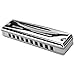 SUZUKI Harmonica, Silver with chrome plating (MR-350-E)