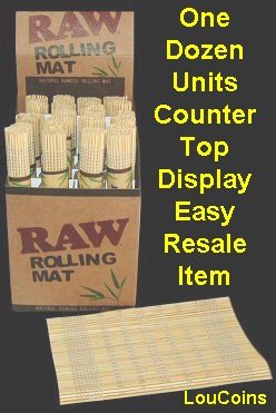 RAW® Rolling Mat 'Natural Bamboo '2 Mats' (for use w/ Rolling Papers)