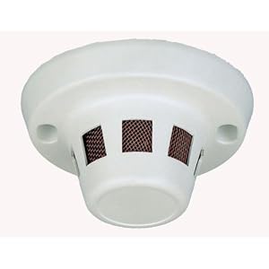 C13641 Side View Smoke Detector Camera B/W Hardwired