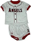 Los Angeles Angels of Anaheim Newborn Baby Pinstripe Uniform Diaper Set