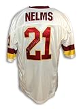 Mike Nelms Washington Redskins White Throwback Jersey Autographed - Autographed NFL Jerseys