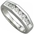0.50 Ct.T.W. Round Brilliant Cut Diamonds, White 14Kt. Gold. Men's Round Brilliant Cut Diamond Band