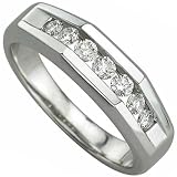 0.50 Ct.T.W. Round Brilliant Cut Diamonds, White 14Kt. Gold. Men's Round Brilliant Cut Diamond Band