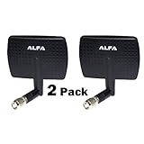 2 Pack of Alfa 2.4HGz 7dBi Booster SMA and TNC Panel High-Gain Screw-On Swivel Antenna for Routers or Network Card Adapters - Fits Linksys WRT54G, WRT54GL, BEFW11S4, WAP54G, WAP11, WSB24, WRT54GS and all 802.11g TNC connectors