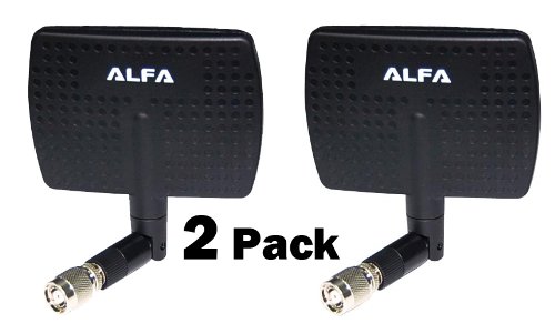 2 Pack of Alfa 2.4HGz 7dBi Booster SMA and TNC Panel High-Gain Screw-On Swivel Antenna for Routers or Network Card Adapters - Fits Linksys WRT54G, WRT54GL, BEFW11S4, WAP54G, WAP11, WSB24, WRT54GS and all 802.11g TNC connectors