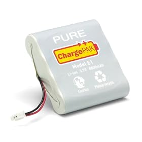 PURE ChargePAK E1 Rechargeable Battery Pack for PURE EVOKE-1S, EVOKE-2S, EVOKE Flow, EVOKE Mio and Sensia Radios