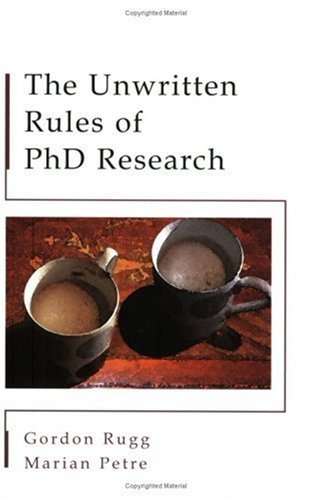The Unwritten Rules of Phd Research