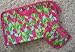 clinique purple green leaf cosmetics bag with mini bag