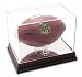Football Display Case with Mahogany Finished Base and Connecticut Huskies Logo
