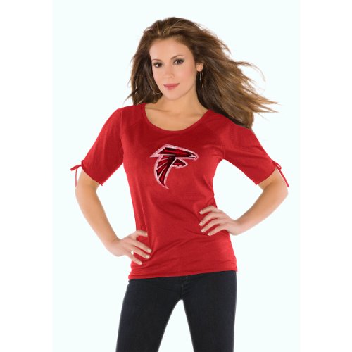 Touch by Alyssa Milano Atlanta Falcons Women's Split Sleeve Top Medium